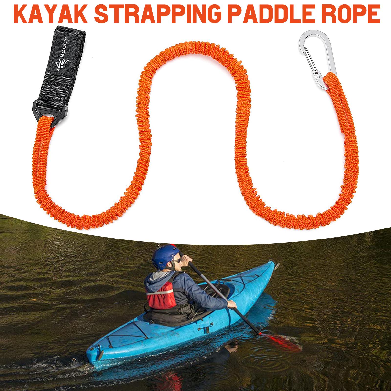 Fishing Kayak Paddle Leash - Trela elástica ajustável para remo de