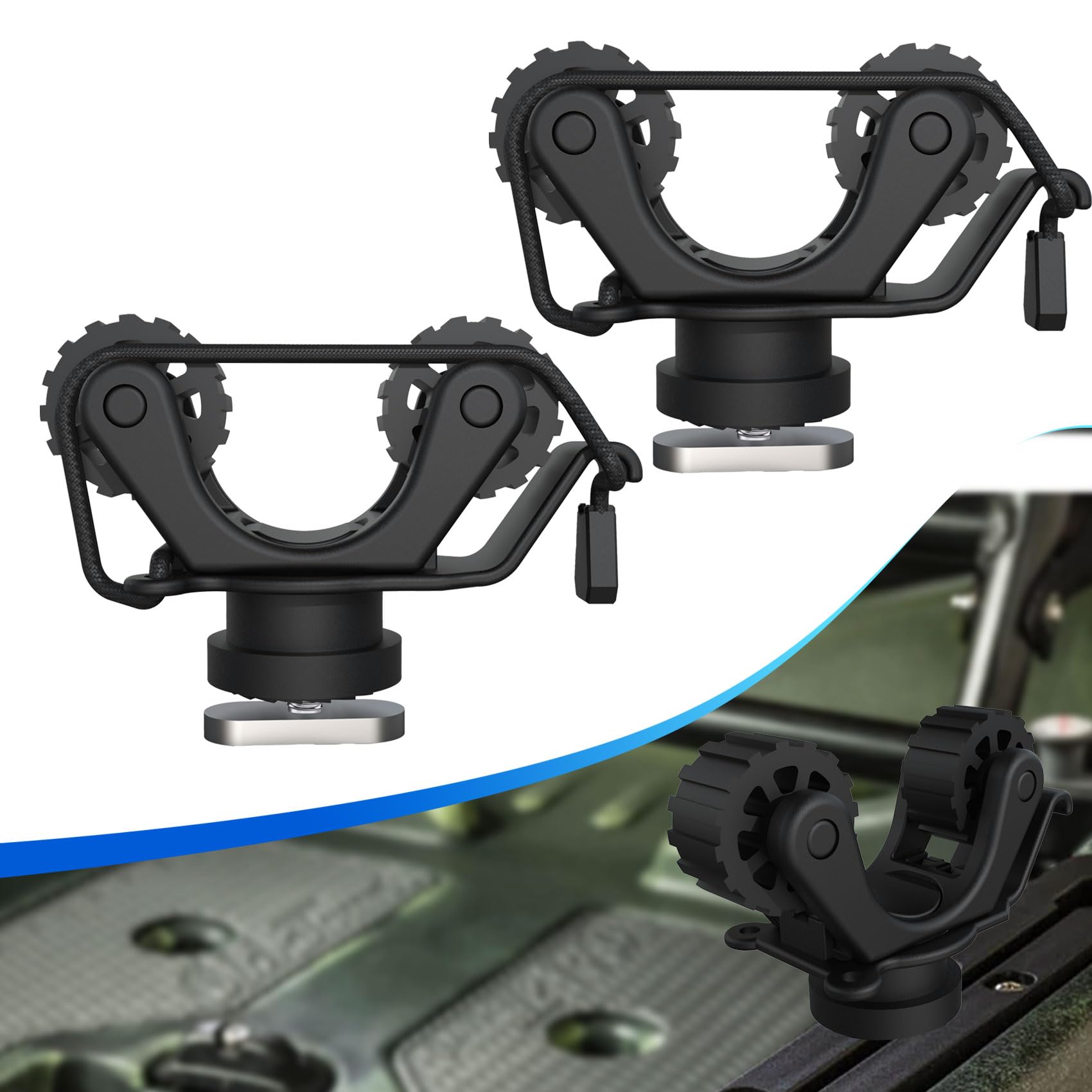 Fishing Kayak Rod Holder - Suporte de remo para trilho de