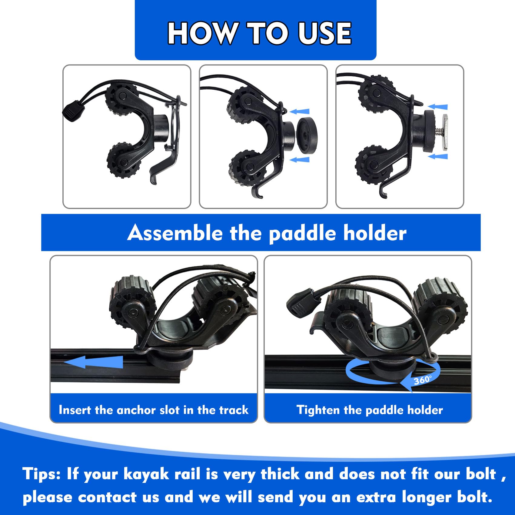 Suporte de remo para trilho de - Fishing Kayak Rod Holder avaliação e preço