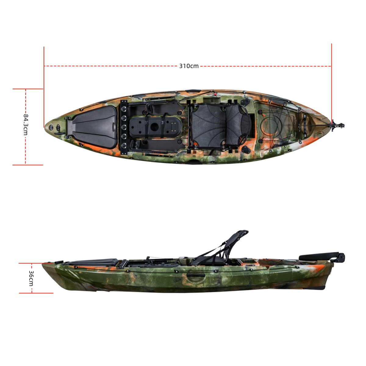 Caiaque de pesca único de prim - Fishing Kayak Seat avaliação e preço
